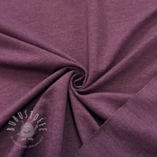 Sweatstoff aubergine melange