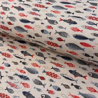 Dekostoff Linenlook Aquarium multico