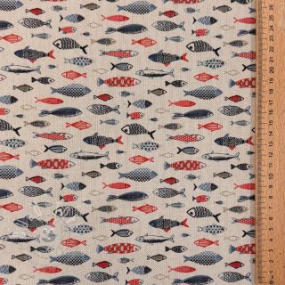 Dekostoff Linenlook Aquarium multico