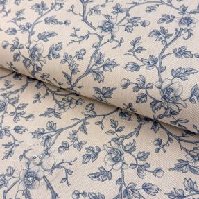 Dekostoff Linenlook Meredith bleu