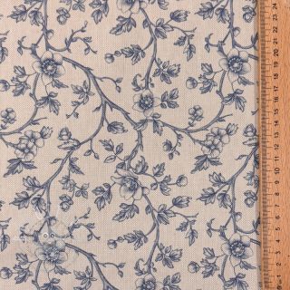 Dekostoff Linenlook Meredith bleu