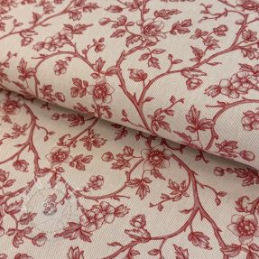 Dekostoff Linenlook Meredith rouge