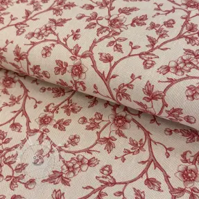 Dekostoff Linenlook Meredith rouge