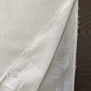 Baumwollstoff CRINKLE white