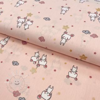 Baumwollstoff Glitter sweet mouse powder