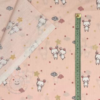 Baumwollstoff Glitter sweet mouse powder