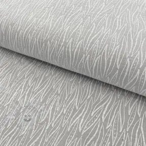 Double gauze/musselin Leaves light grey