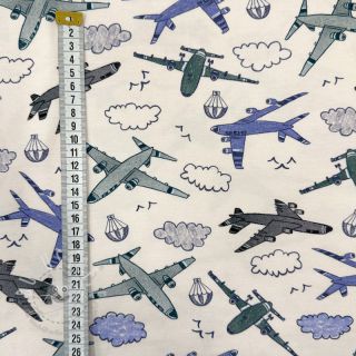 Jersey Airplanes ecru digital print