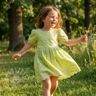 Baumwollstoff EMBROIDERY Rosemary lime