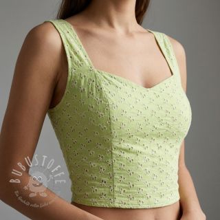 Baumwollstoff EMBROIDERY Rosemary lime