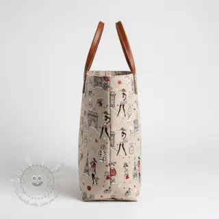 Dekostoff Linenlook Cute Paris multico