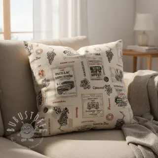 Dekostoff Linenlook Vincennes rouge