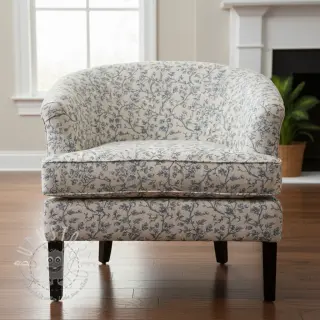 Dekostoff Linenlook Meredith bleu