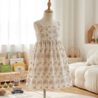 Baumwollstoff EMBROIDERY Lilian ecru