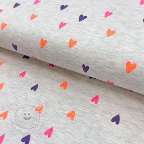 Jersey Hearts NEON ecru melange