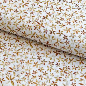 Double gauze/musselin Flowers Tanja white digital print