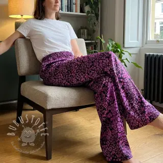 Viskosestoff ROSELLA STRETCH Animals purple