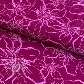 Viskosestoff ECOVERO Flowers fuchsia