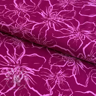 Viskosestoff ECOVERO Flowers fuchsia