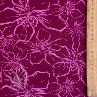 Viskosestoff ECOVERO Flowers fuchsia
