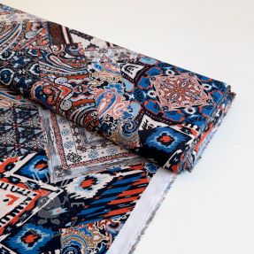 Viskosestoff RADIANCE Ethnic patch ecru digital print