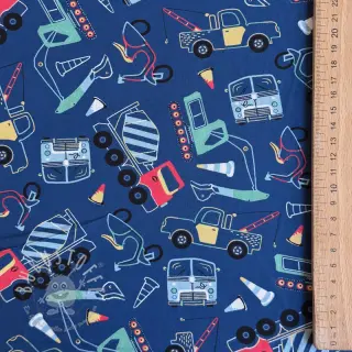 Baumwollstoff Vehicles blue