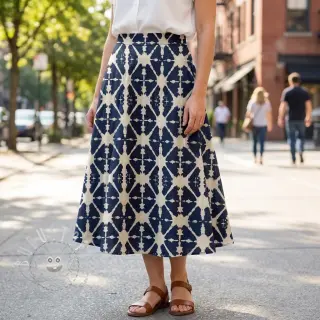 Baumwollstoff BATIK navy