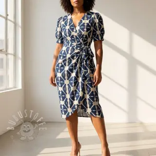 Baumwollstoff BATIK navy