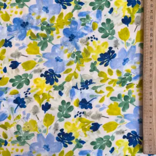 Viskosestoff STRETCH Flowers off white digital print