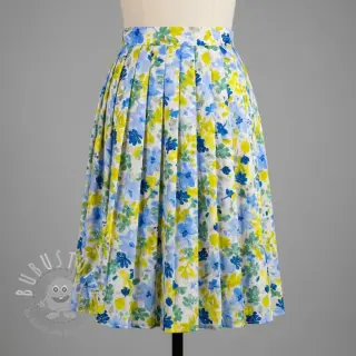 Viskosestoff STRETCH Flowers off white digital print
