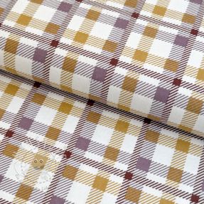Baumwollstoff FLANNEL Checks and checks ochre