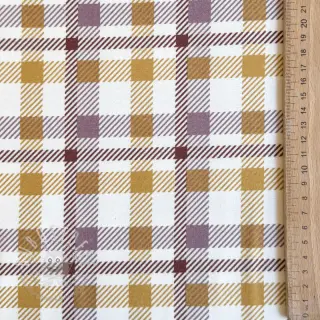 Baumwollstoff FLANNEL Checks and checks ochre