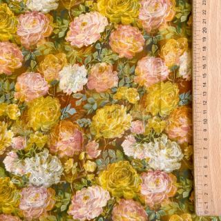 Viskosestoff RAYON POPLIN Flower sea design C