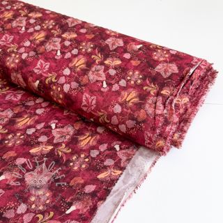 Viskosestoff RAYON POPLIN Dark barrock design C