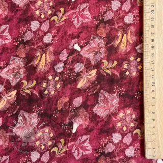 Viskosestoff RAYON POPLIN Dark barrock design C