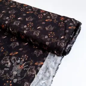 Viskosestoff RAYON POPLIN Dark barrock design A