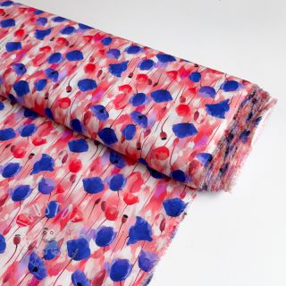 Viskosestoff RAYON POPLIN Poppys design A