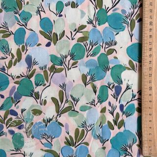 Viskosestoff RAYON POPLIN Simplistic flowers design C