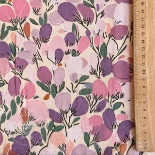 Viskosestoff RAYON POPLIN Simplistic flowers design B