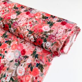 Viskosestoff RAYON POPLIN Wild flowers design B