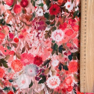 Viskosestoff RAYON POPLIN Wild flowers design B