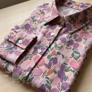 Viskosestoff RAYON POPLIN Simplistic flowers design B