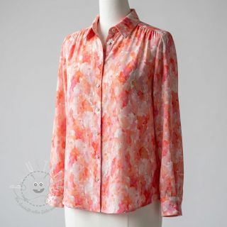 Viskosestoff RAYON POPLIN Faded spots design D