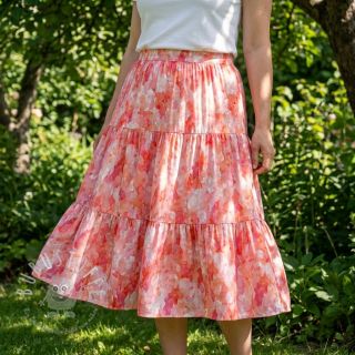 Viskosestoff RAYON POPLIN Faded spots design D