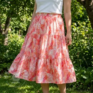 Viskosestoff RAYON POPLIN Faded spots design D