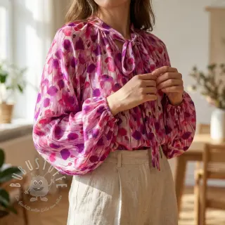 Viskosestoff RAYON POPLIN Poppys design B