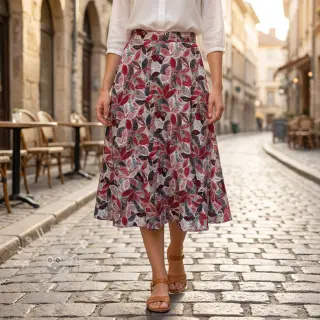 Viskosestoff RAYON POPLIN Floral design C