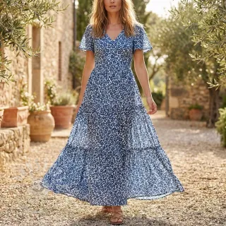Viskosestoff RAYON POPLIN Eve design D