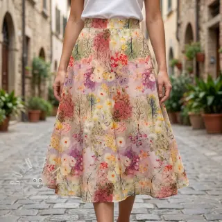 Viskosestoff RAYON POPLIN Love design B