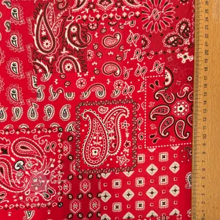 Baumwollstoff Farwest rouge
